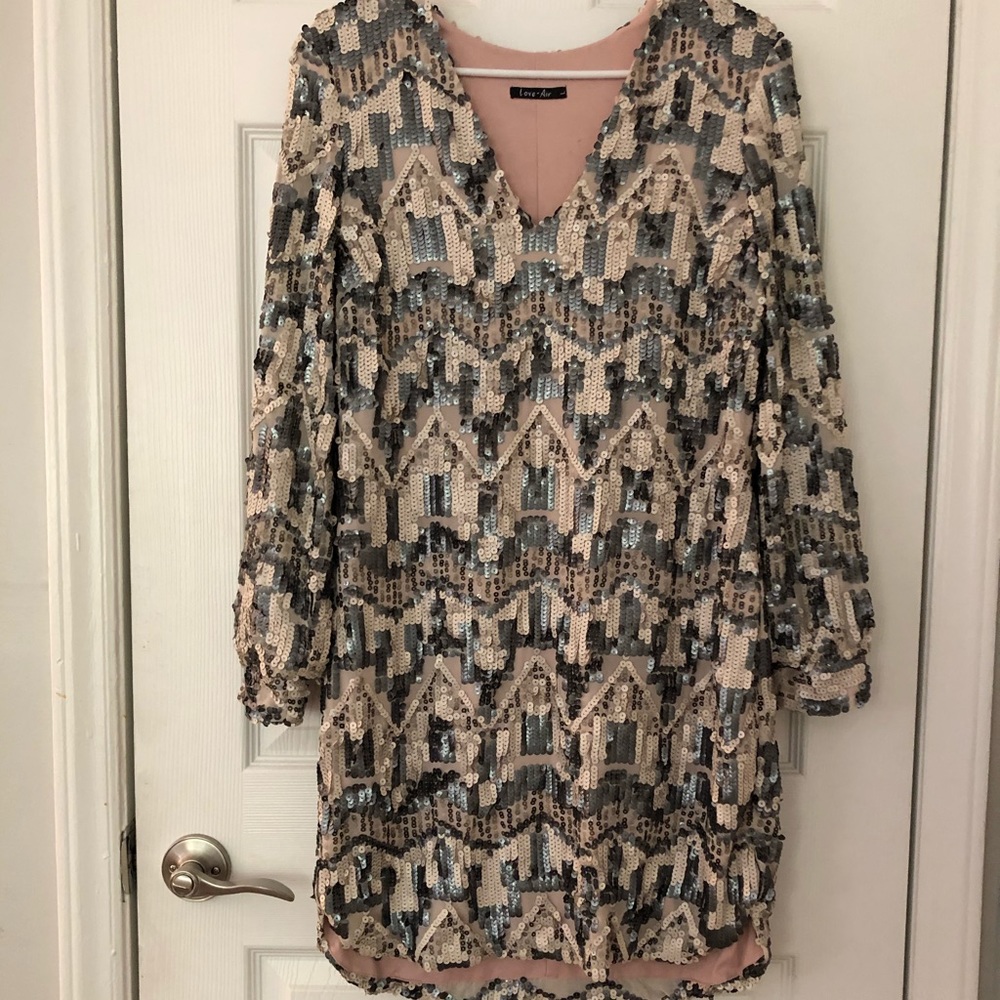 Ball Drop Sequin Party Dress